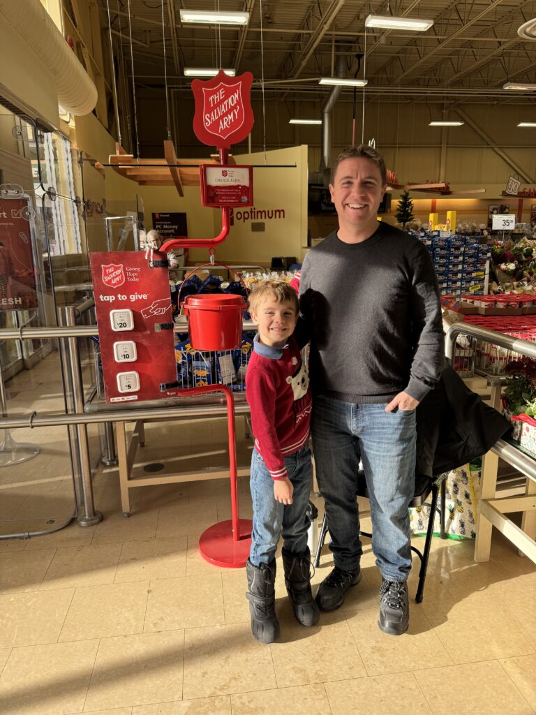 Salvation Army Kettle Drive with Jeff Knapp and Family